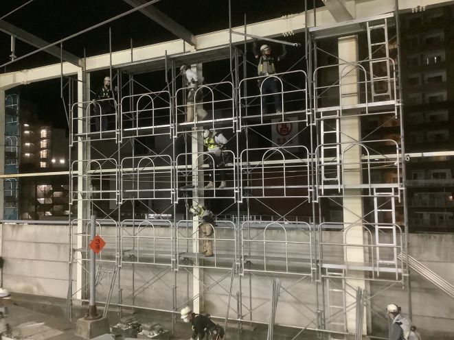 群馬県 高崎駅 足場組立・解体